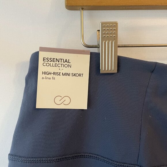 NWT Calia High Rise Mini Skort New A-Line Blue Athletic Skirt built in shorts - Picture 3 of 7